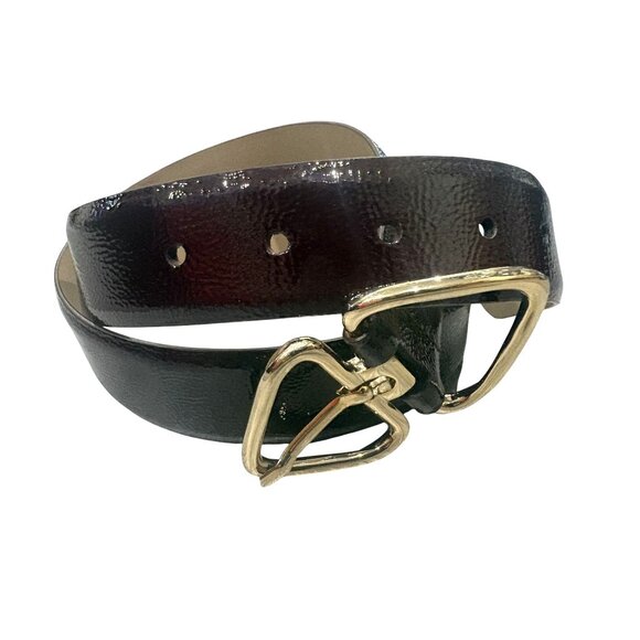 B-Low The Belt Livia Gloss Belt in Burgundy Fig and Gold main image 5